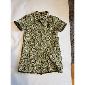 Tuckernuck Womens Marley Mini Dress Size S Green Medallion.